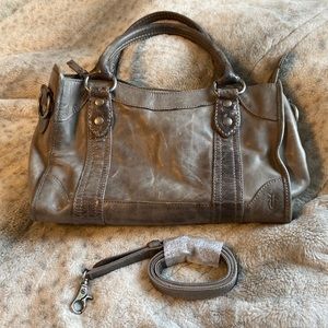 Frye Melissa Satchel in silver
